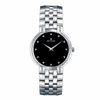 Thumbnail Image 1 of Men's Movado Faceto Stainless Steel Watch with Diamond Bezel (Model: 0605585)