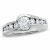 Thumbnail Image 1 of 1.00 CT. T.W. Diamond Bezel Set Engagement Ring in 14K White Gold