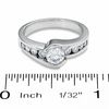 Thumbnail Image 3 of 1.00 CT. T.W. Diamond Bezel Set Engagement Ring in 14K White Gold