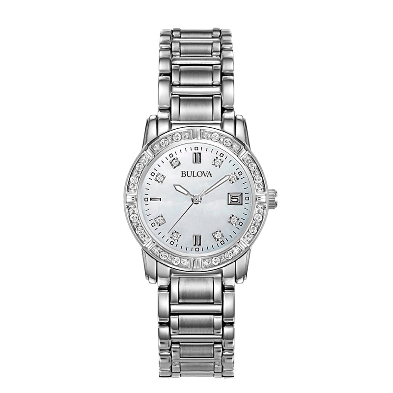 Main Image 1 of Ladies' Bulova Diamond Accent Sport Watch with Mother-of-Pearl Dial (Model: 96R105)