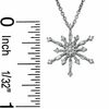 Thumbnail Image 2 of 0.10 CT. T.W. Diamond Snowflake Pendant in 10K White Gold