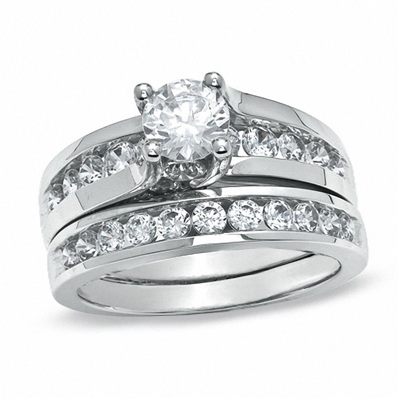 2.00 CT. T.W. Diamond Bridal Set in 14K White Gold|Peoples Jewellers