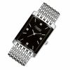 Thumbnail Image 1 of Men's Caravelle Diamond Accent Watch and Rectangular Black Dial (Model: 43D007)
