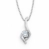 Thumbnail Image 0 of Sirena™ 0.12 CT. Diamond Solitaire Pendant in 10K White Gold