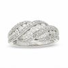 Thumbnail Image 1 of 1.00 CT. T.W. Diamond Three Row Swirl Band in 14K White Gold