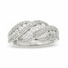 Thumbnail Image 0 of 1.00 CT. T.W. Diamond Three Row Swirl Band in 14K White Gold