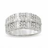 Thumbnail Image 1 of 1.00 CT. T.W. Diamond Double Row Clover Ring in 14K White Gold