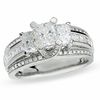 Thumbnail Image 1 of 1.75 CT. T.W. Certified Radiant Cut Diamond Three Stone Ring in 14K White Gold