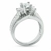 Thumbnail Image 2 of 1.75 CT. T.W. Certified Radiant Cut Diamond Three Stone Ring in 14K White Gold