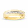 Men's Diamond Accent Channel Band in 10K Gold