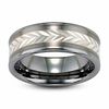 Thumbnail Image 0 of Triton 8.0mm Comfort Fit Tungsten and Sterling Silver Wedding Band