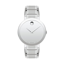 Men's Movado Sapphire™ Watch with Silver-Tone Dial (Model: 0607178)