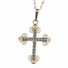 Thumbnail Image 1 of Diamond Fascination™ Cross Pendant in 14K Gold