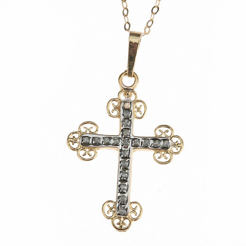 Diamond Fascination™ Cross Pendant in 14K Gold|Peoples Jewellers