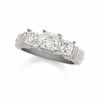 Thumbnail Image 1 of 1.95 CT. T.W. Square-Cut Diamond Three Stone Ring in Platinum