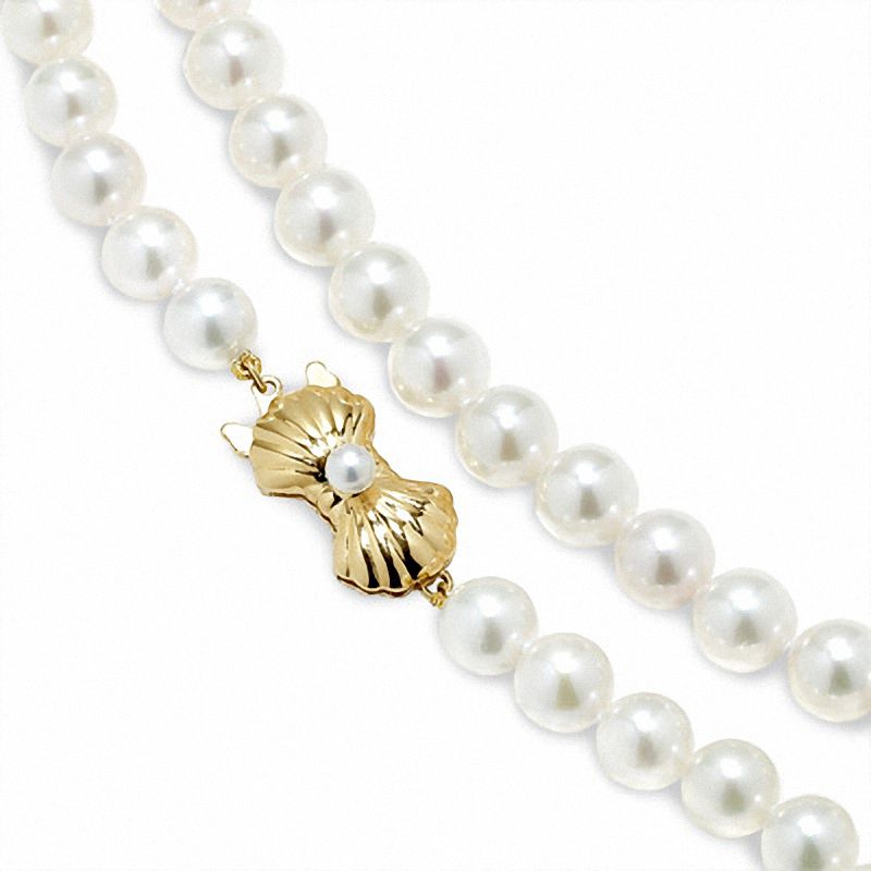 Blue Lagoon® by Mikimoto 6.0-6.5mm 18" Cultured Akoya Pearl Strand with 14K Gold Clasp