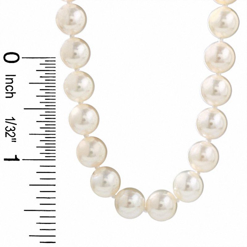 Blue Lagoon® by Mikimoto 7.5 - 8.0mm Cultured Akoya Pearl Strand Necklace and Stud Earrings Set in 14K Gold