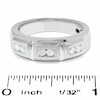 Men's 0.30 CT. T.W. Diamond Three Box Band in 14K White Gold