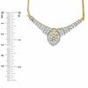 Thumbnail Image 2 of 1.75 CT. T.W. Marquise Diamond Crown Necklace in 10K Gold