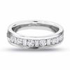 Thumbnail Image 0 of 0.50 CT. T.W. Round and Baguette Diamond Channel Band in 14K White Gold