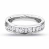 Thumbnail Image 1 of 0.50 CT. T.W. Round and Baguette Diamond Channel Band in 14K White Gold