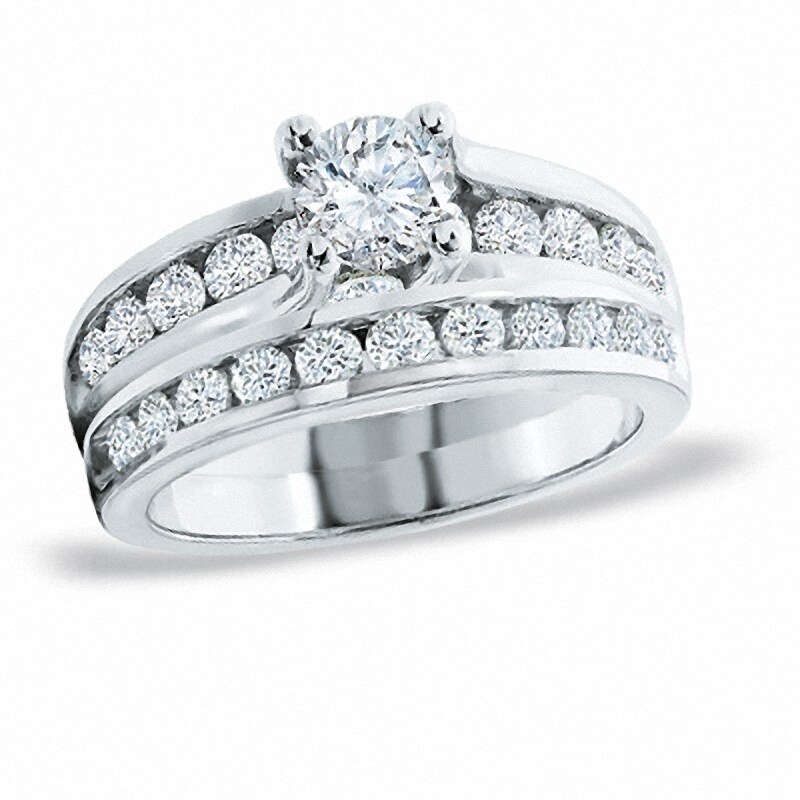 1.00 CT. T.W. Diamond Bridal Set 14K White Gold