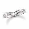 Thumbnail Image 1 of 0.25 CT. T.W. Diamond Chevron Channel Band in 10K White Gold