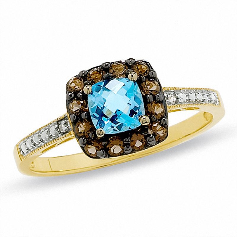 Orafina 10K Yellow Gold & Smoky Topaz Solitaire Ring