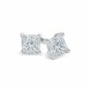 Thumbnail Image 0 of 1.40 CT. T.W. Princess-Cut Solitaire Crown Royal Earrings in 14K White Gold (I-J/I2-I3)