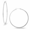 Thumbnail Image 1 of Polished Gypsy Hoop Earrings in 14K White Gold