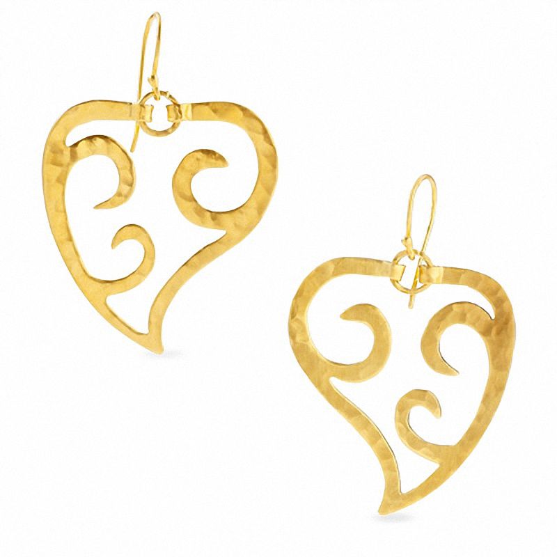 Heather Benjamin Paisley Wave Earrings in 22K Gold Vermeil
