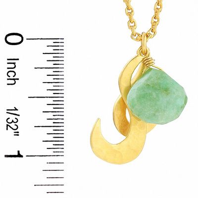 Heather Benjamin Peruvian Opal Peacehook Necklace in 22K Gold Vermeil