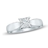 Thumbnail Image 1 of Celebration 100 1.00 CT. Princess-Cut Canadian Certified Diamond Solitaire Engagement Ring in 14K White Gold (I/SI2)