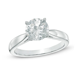 Celebration 100 2.00 CT. Canadian Certified Diamond Solitaire Engagement Ring in 14K White Gold (I/SI2)