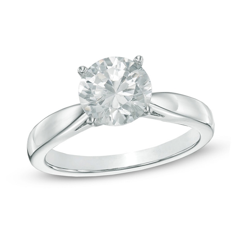Main Image 1 of Celebration 100 2.00 CT. Canadian Certified Diamond Solitaire Engagement Ring in 14K White Gold (I/SI2)