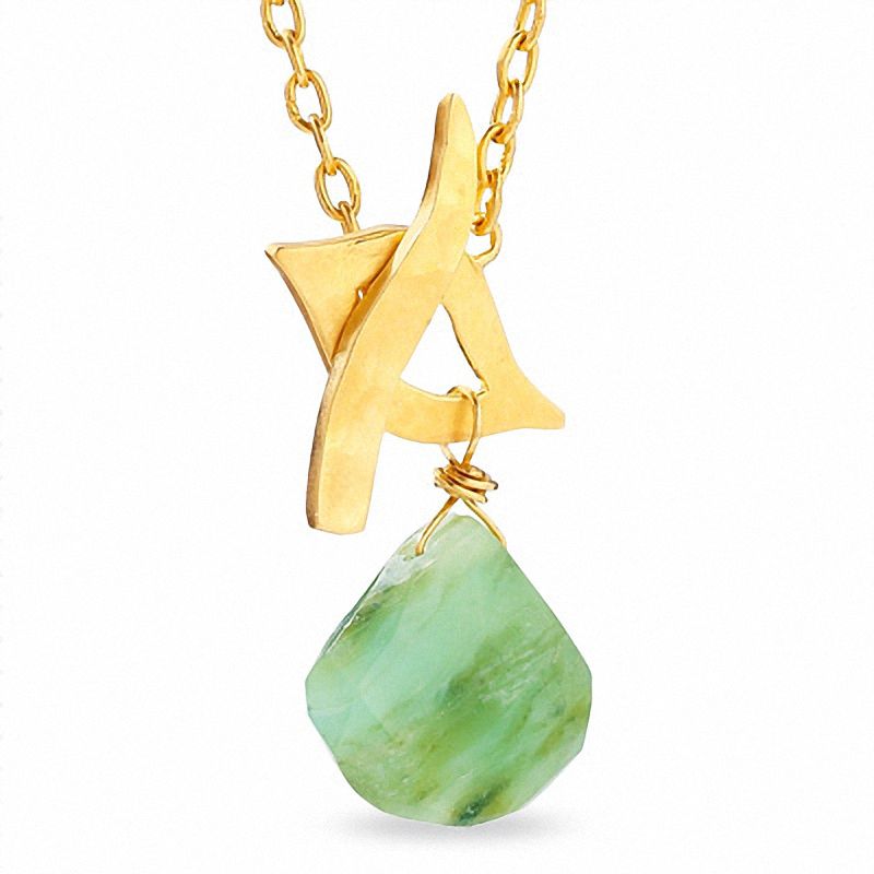 Heather Benjamin Australian Opal Drop Necklace 22K Gold Vermeil