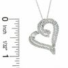 Thumbnail Image 1 of 0.50 CT. T.W. Diamond Heart Pendant in 10K White Gold