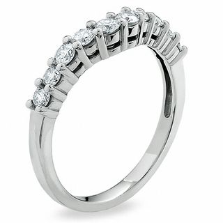 0.50 CT. T.W. Diamond Contour Wedding Band in 14K White Gold
