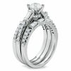Thumbnail Image 2 of 1.50 CT. T.W. Round and Baguette Diamond Three-Piece Bridal Set in 14K White Gold