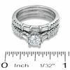 Thumbnail Image 3 of 1.50 CT. T.W. Round and Baguette Diamond Three-Piece Bridal Set in 14K White Gold