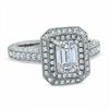 Thumbnail Image 3 of 2.00 CT. T.W. Certified Framed Emerald-Cut Diamond Engagement Ring in 14K White Gold