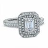 Thumbnail Image 4 of 2.00 CT. T.W. Certified Framed Emerald-Cut Diamond Engagement Ring in 14K White Gold