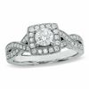 Thumbnail Image 0 of 0.83 CT. T.W. Certified Diamond Twist Ring in 14K White Gold