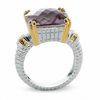 Thumbnail Image 2 of Cushion-Cut Rose De France Quartz Ring in Two-Tone Sterling Silver with 14K Gold Vermeil Accents