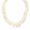 Thumbnail Image 1 of Adjustable Multi-Strand Graduated Freshwater Cultured Pearl Necklace with Sterling Silver Clasp-25"