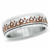 Thumbnail Image 1 of Men's Stainless Steel Ring with Brown IP Flames