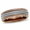 Thumbnail Image 0 of Men's Brown IP Stainless Steel and Cable Band - Size 10