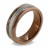 Thumbnail Image 1 of Men's Brown IP Stainless Steel and Cable Band - Size 10