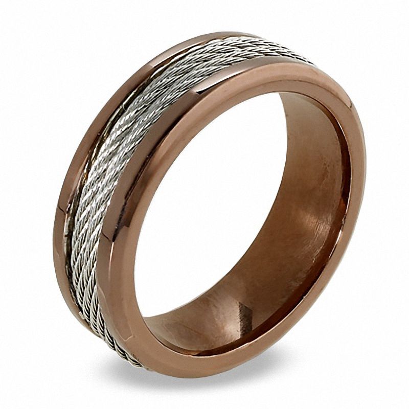 Main Image 2 of Brown IP Stainless Steel and Cable Band - Size 10