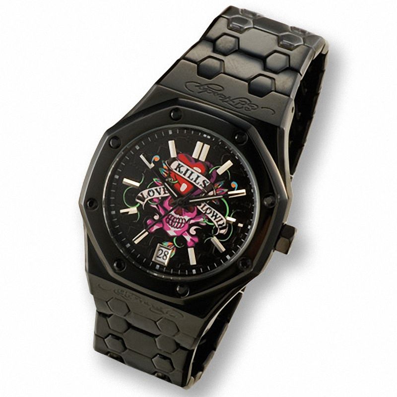 Ed Hardy Black Industrial "Love Kills Slowly" Watch (Model: IN-LK)|Peoples Jewellers